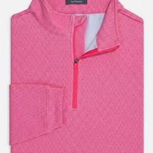 Turtleson Pink Patterned Quarter-Zip Pullover